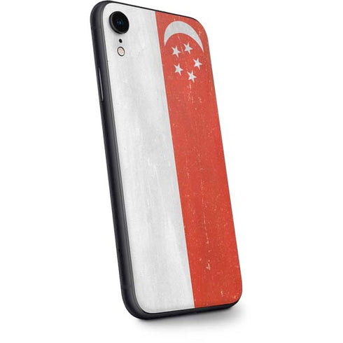 Singapore Flag Distressed iPhone XR Skin
