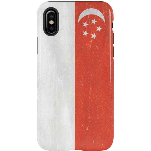 Singapore Flag Distressed iPhone XS Pro Case