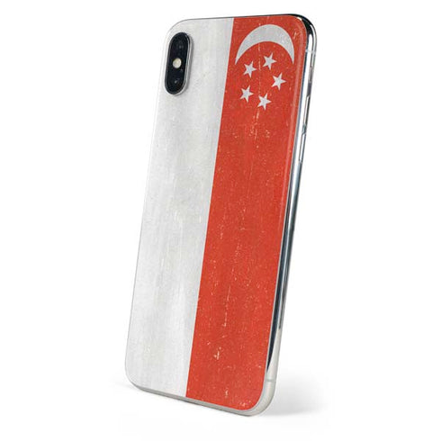 Singapore Flag Distressed iPhone XS Skin