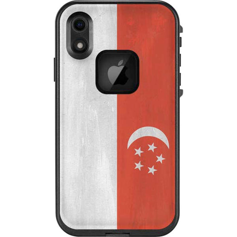 Singapore Flag Distressed LifeProof Fre iPhone Skin