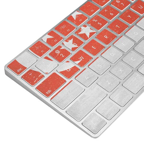 Singapore Flag Distressed Magic Keyboard Skin