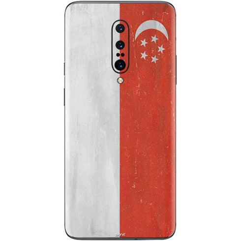 Singapore Flag Distressed OnePlus 7 Pro Skin