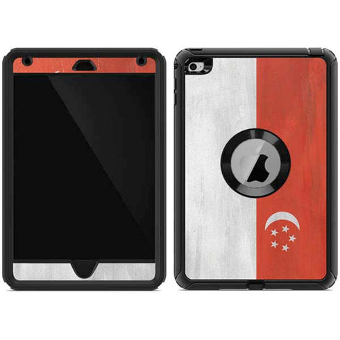 Singapore Flag Distressed Otterbox Defender iPad Skin