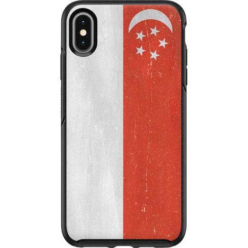 Singapore Flag Distressed Otterbox Symmetry iPhone Skin