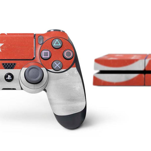 Singapore Flag Distressed PS4 Console and Controller Bundle Skin