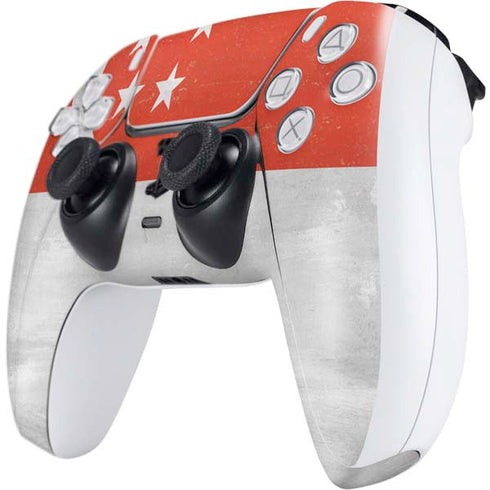 Singapore Flag Distressed PS5 Controller Skin
