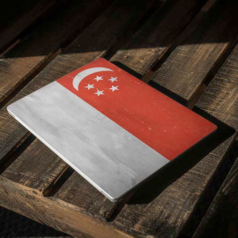 Singapore Flag Distressed Surface Laptop 2 Skin