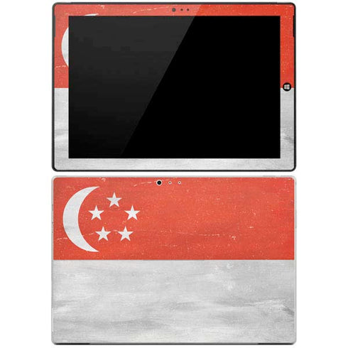 Singapore Flag Distressed Surface Pro 3 Skin