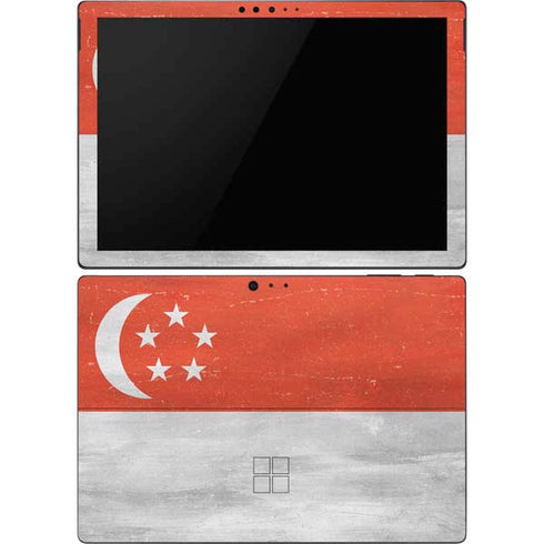 Singapore Flag Distressed Surface Pro 6 Skin