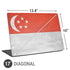 Singapore Flag Distressed Universal Laptop 17in (13.8 x 10in) Skin