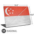 Singapore Flag Distressed Universal Laptop 18in (14.6 x 10.6in) Skin