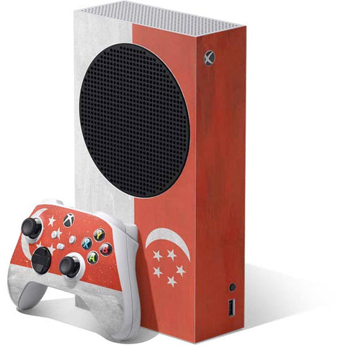 Singapore Flag Distressed Xbox Series S Skins