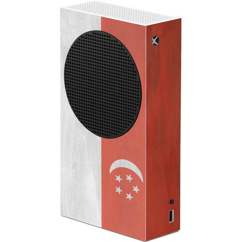 Singapore Flag Distressed Xbox Series S Console Skin