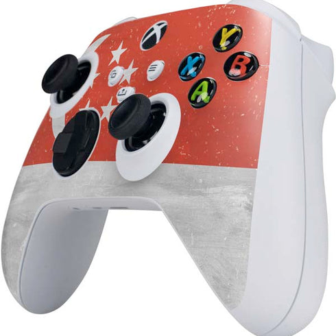 Singapore Flag Distressed Xbox Series S Controller Skin