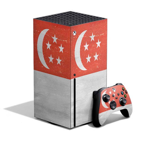 Singapore Flag Distressed Xbox Series X Bundle Skin