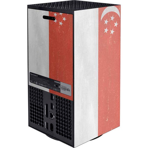 Singapore Flag Distressed Xbox Series X Console Skin