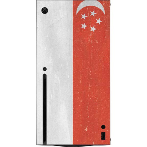 Singapore Flag Distressed Xbox Series X Console Skin