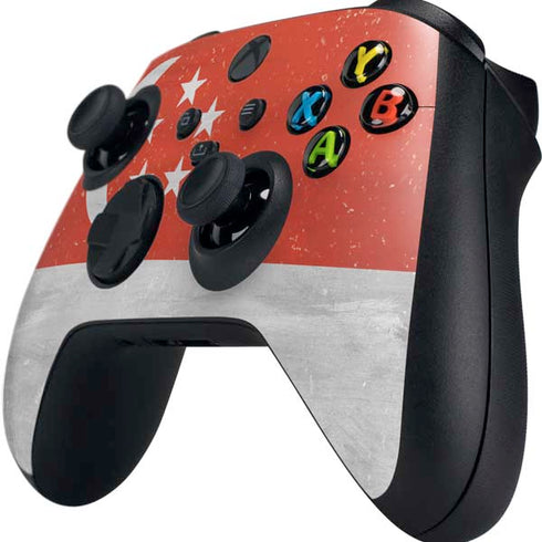 Singapore Flag Distressed Xbox Series X Controller Skin