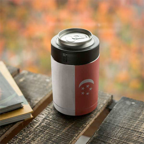 Singapore Flag Distressed Yeti Colster Can Insulator Skin