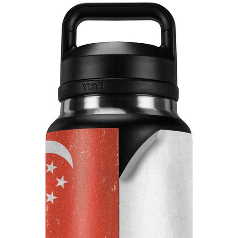 Singapore Flag Distressed YETI Rambler 36oz Bottle Skin