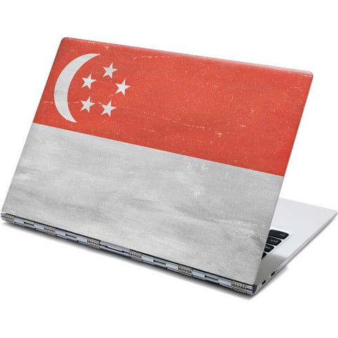Singapore Flag Distressed Yoga 910 2-in-1 14in Touch-Screen Skin