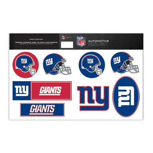 New York Giants Large Decal Pack