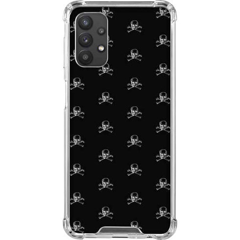 Alchemy Skull and Crossbone Pattern Galaxy A32 5G Clear Case