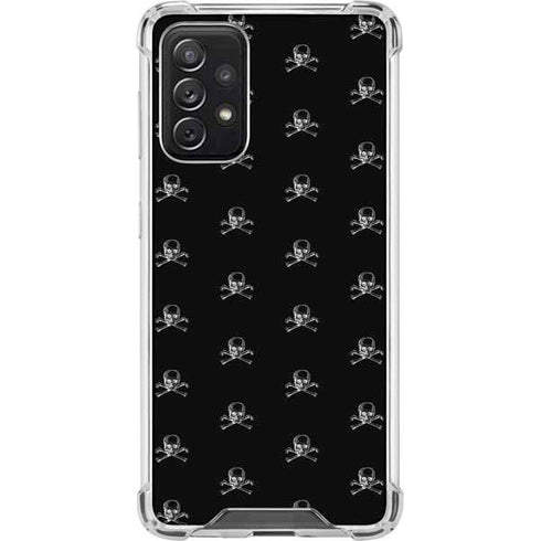 Alchemy Skull and Crossbone Pattern Galaxy A72 5G Clear Case