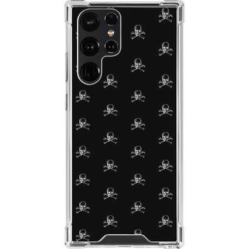 Alchemy Skull and Crossbone Pattern Galaxy S22 Ultra Clear Case
