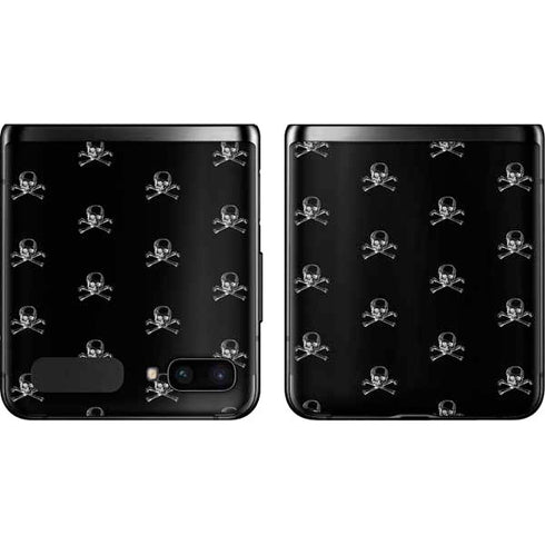 Alchemy Skull and Crossbone Pattern Galaxy Z Flip Skin
