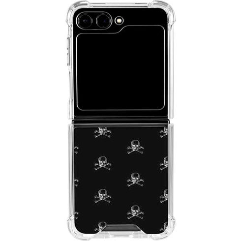 Alchemy Skull and Crossbone Pattern Galaxy Z Flip5 5G Clear Case