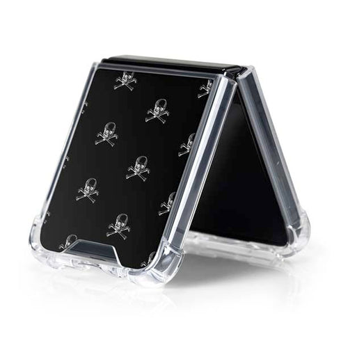 Alchemy Skull and Crossbone Pattern Galaxy Z Flip5 5G Clear Case