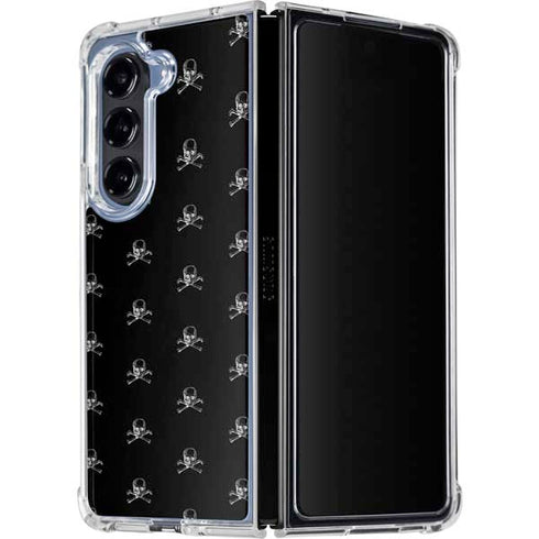 Alchemy Skull and Crossbone Pattern Galaxy Z Fold5 5G Clear Case