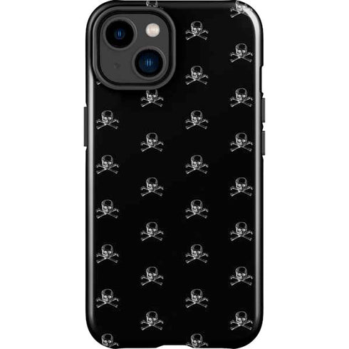 Alchemy Skull and Crossbone Pattern iPhone 14 Plus Impact Case