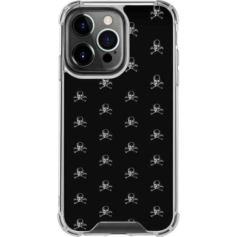 Alchemy Skull and Crossbone Pattern iPhone 14 Pro Clear Case