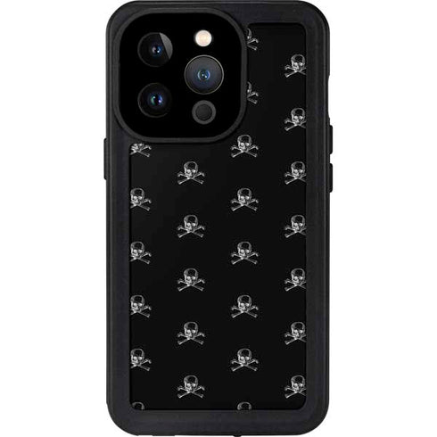 Alchemy Skull and Crossbone Pattern iPhone 14 Pro Waterproof Case