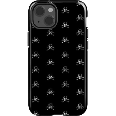Alchemy Skull and Crossbone Pattern iPhone 15 Plus Impact Case