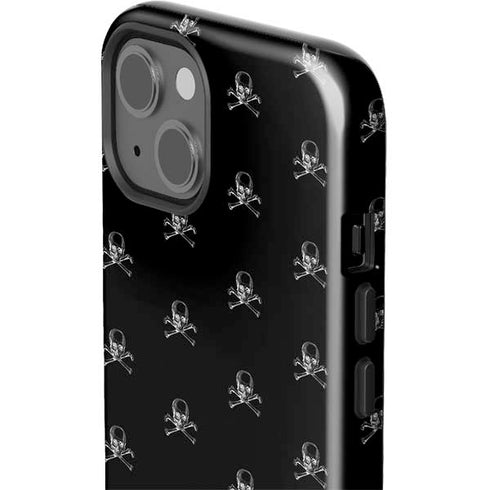 Alchemy Skull and Crossbone Pattern iPhone 15 Plus Impact Case