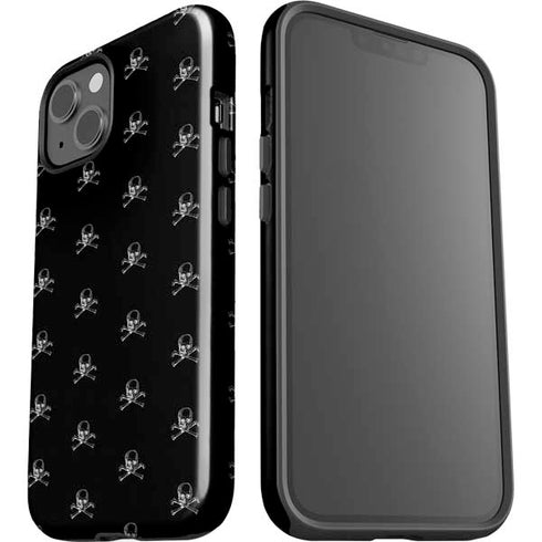 Alchemy Skull and Crossbone Pattern iPhone 15 Plus Impact Case