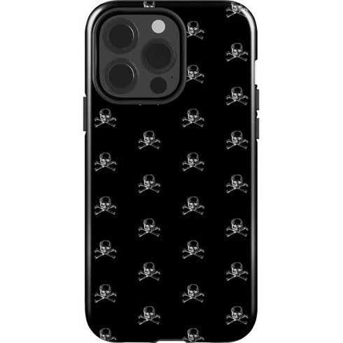 Alchemy Skull and Crossbone Pattern iPhone 15 Pro Impact Case