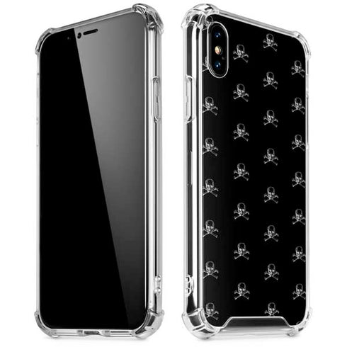 Alchemy Skull and Crossbone Pattern iPhone XS Max Clear Case