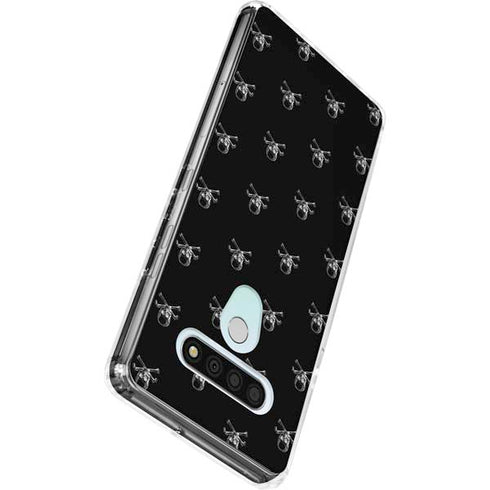 Alchemy Skull and Crossbone Pattern LG Stylo 6 Clear Case