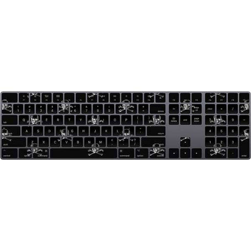 Alchemy Skull and Crossbone Pattern Magic Keyboard with Numeric Keypad Skin