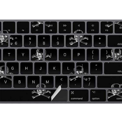 Alchemy Skull and Crossbone Pattern Magic Keyboard with Numeric Keypad Skin
