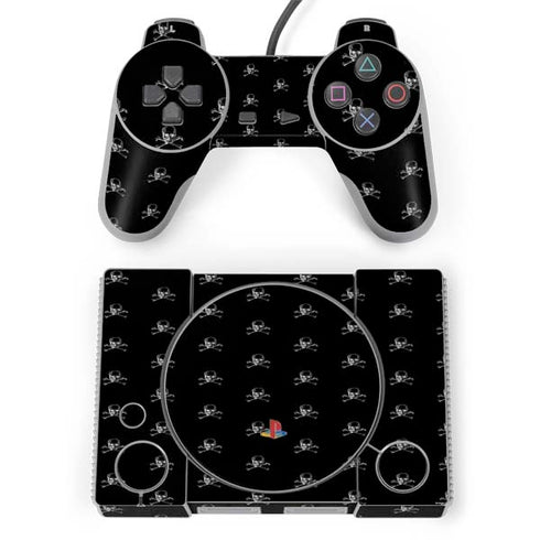 Alchemy Skull and Crossbone Pattern PlayStation Classic Bundle Skin