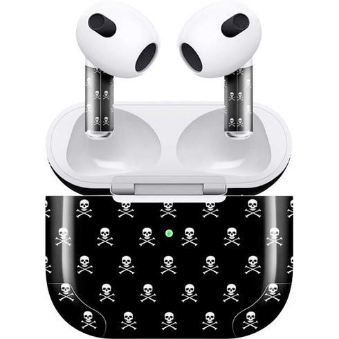 Skull and Crossbones (white) Apple AirPods (3rd Gen 2021) Skin