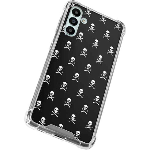 Skull and Crossbones (white) Galaxy A13 5G Clear Case