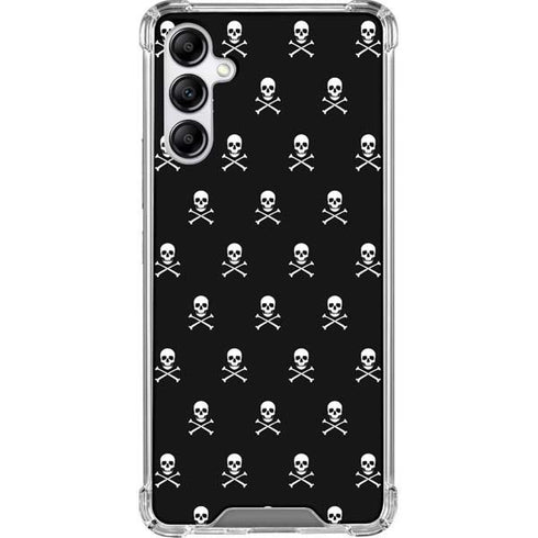 Skull and Crossbones (white) Galaxy A14 5G Clear Case