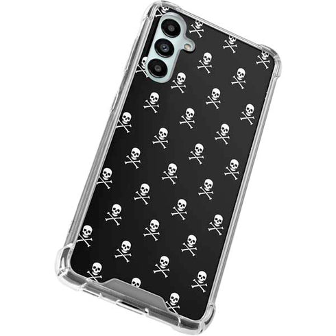 Skull and Crossbones (white) Galaxy A14 5G Clear Case