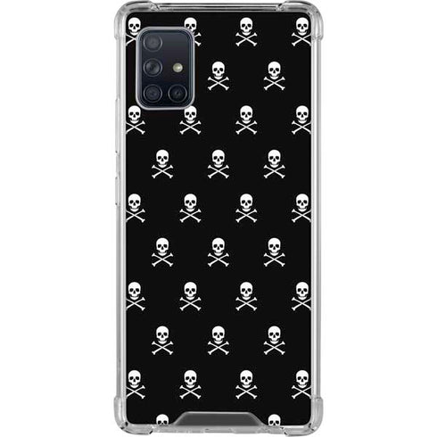 Skull and Crossbones (white) Galaxy A51 5G Clear Case